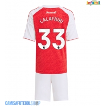 Camisa de time de futebol Arsenal Riccardo Calafiori #33 Replicas 1º Equipamento Infantil 2025-26 Manga Curta (+ Calças curtas)